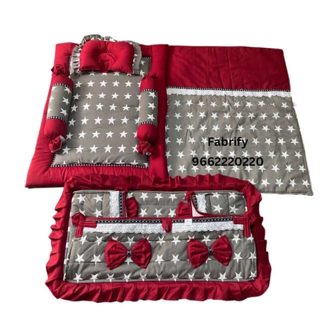 Fabrify 6 Items Cotton Baby Bedding Set