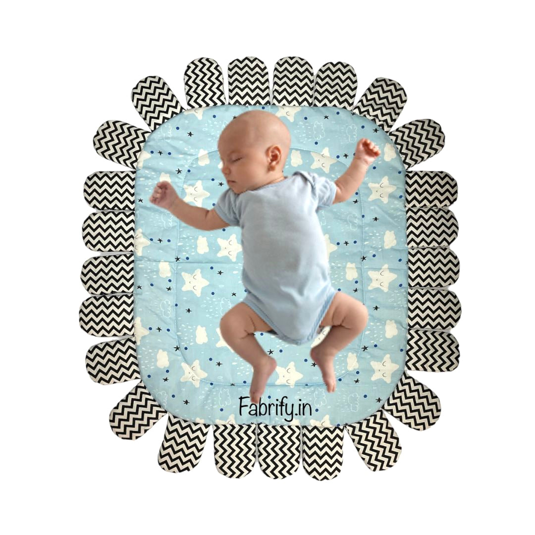 fabrify round mattress godadi crib mat